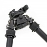 Сошки телескопические Atlas PSR BT46-LW17 быстросьемные на Picatinny 13-24 см Чёрный