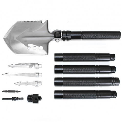 Лопата-трансформер тактическая Ganzo Adimanti HK-001 в наборе 8 функций