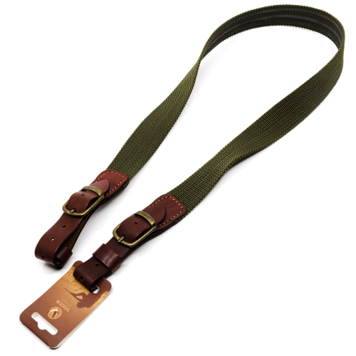 Ремень оружейный VEKTOR Р-7-25 без антабок из полиамидной ленты Зелёный