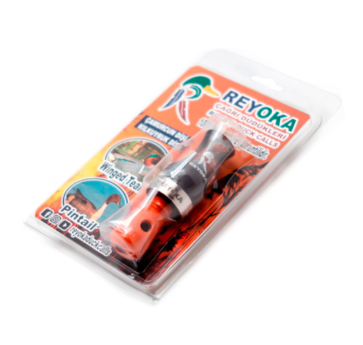 Манок духовой 2 в 1 (уточка чирок и шилохвость) Reyoka Camurcun Дымчатый / Оранжевый