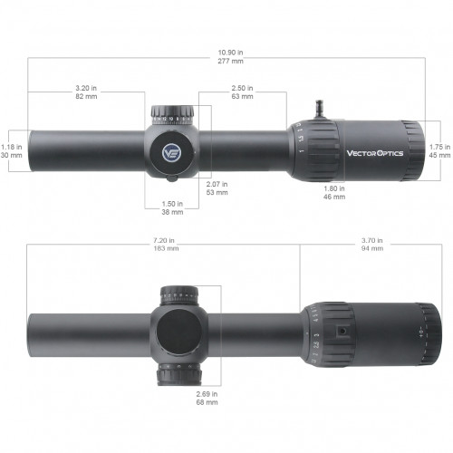Прицел оптический Vector Optics Constantine 1-10X24 IR SFP FP WP (SCOC-31P) Сетка Tactical Dot MOA