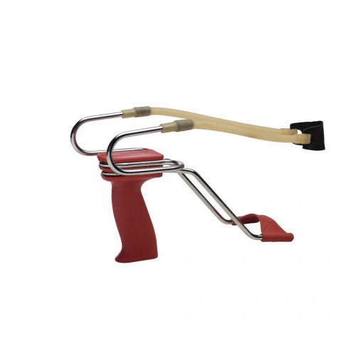 Рогатка спортивная профессиональная Stil Crin Frombola T2 317 (Упор) с двойным жгутом Красный