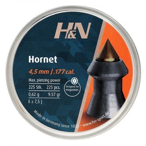 Пульки для пневматики HN Hornet Остроконечные 4.5 мм 0.57 г (225 шт)