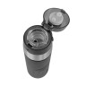 Термос для напитков (термос-бутылка) THERMOS TS-2706 0.6L, открытие/закрытие одной рукой, силиконовый чехол, чёрный