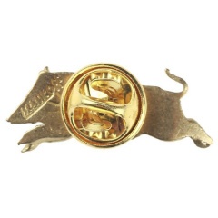 Значок Кабан Латунь