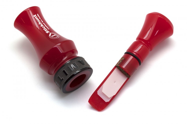 Манок духовой на утку акриловый Stickhunt ArtCalls Dynamite 2 лепестка Красный